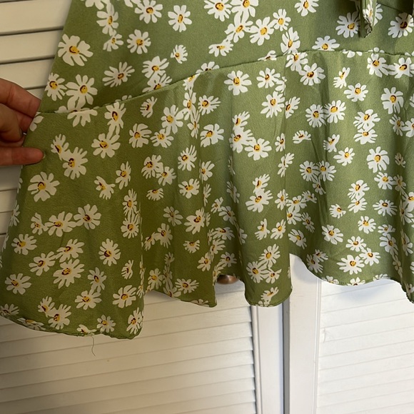 Morrisday the label green daisy mini dress-NWT - Picture 6 of 9